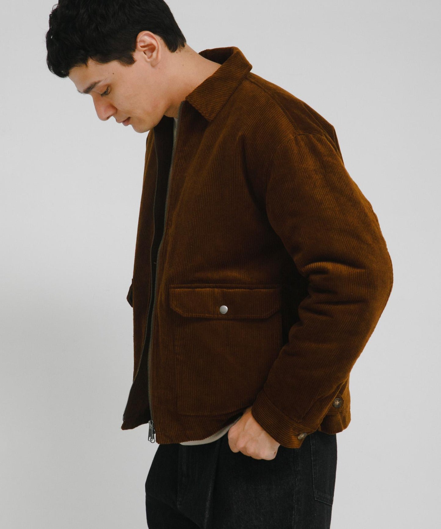 加厚短款拉鍊夾克