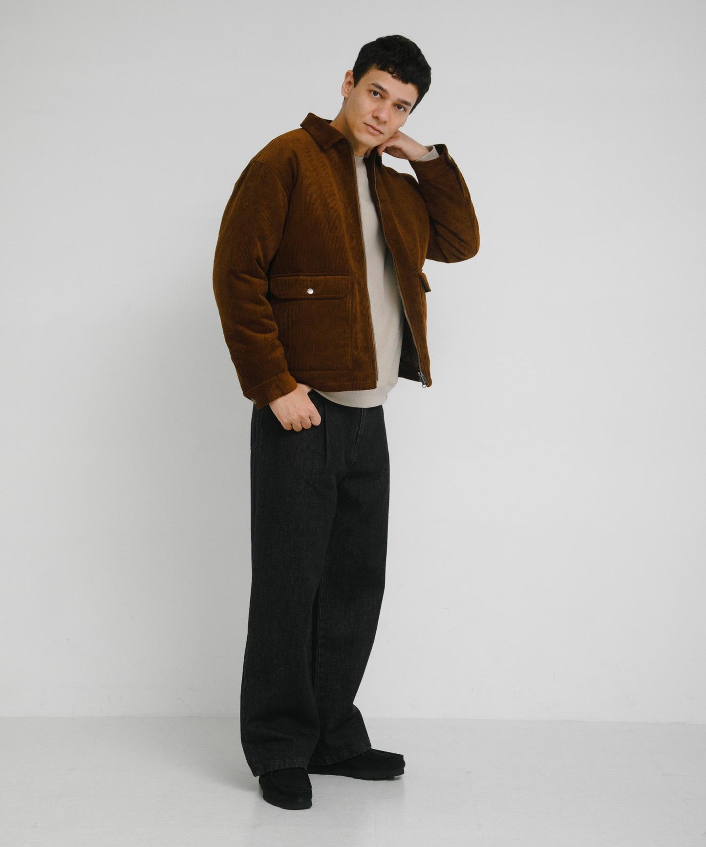 加厚短款拉鍊夾克