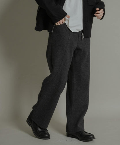 圓形拼接5件裝呢料長褲