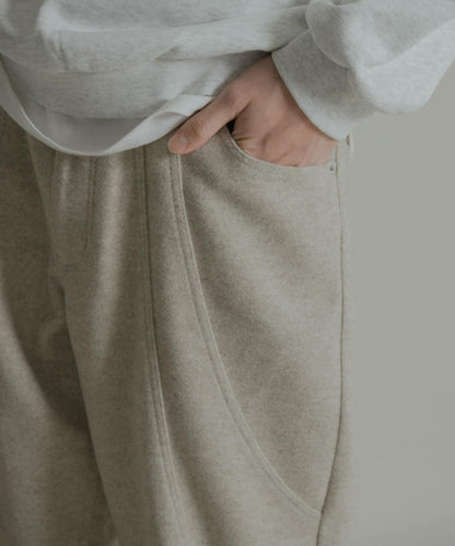 圓形拼接5件裝呢料長褲