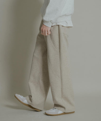 圓形拼接5件裝呢料長褲