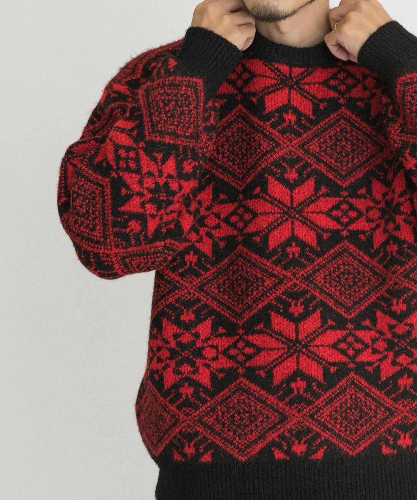 北歐風針織套頭衫