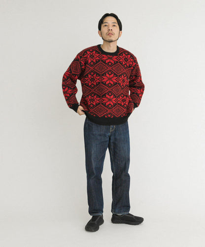 北歐風針織套頭衫