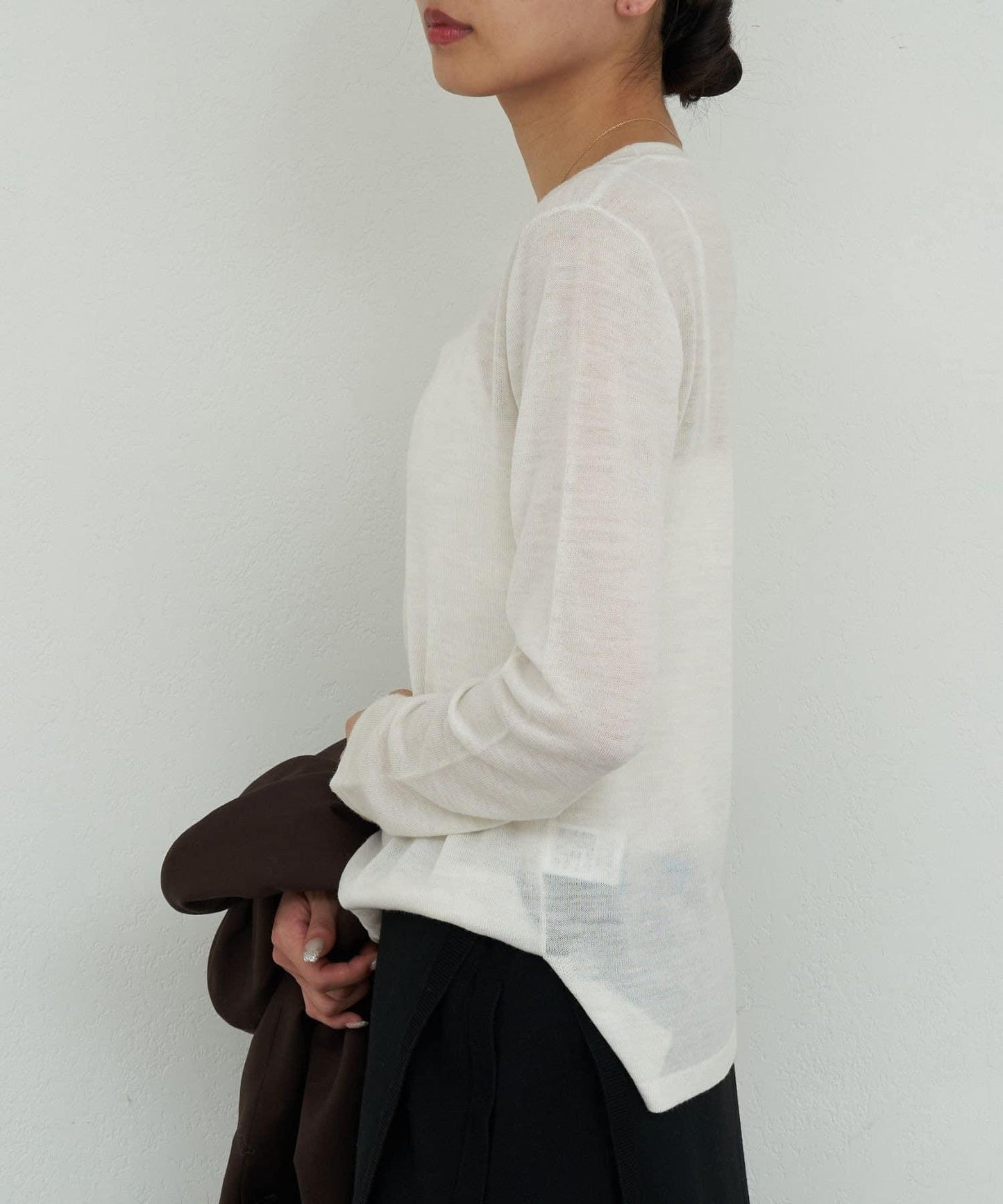 【HERITANOVUM】輕薄羊毛圓領針織衫