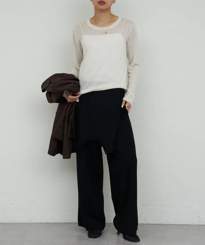 【HERITANOVUM】輕薄羊毛圓領針織衫