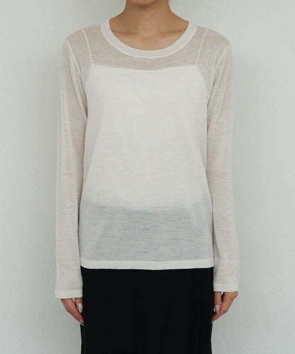 【HERITANOVUM】輕薄羊毛圓領針織衫