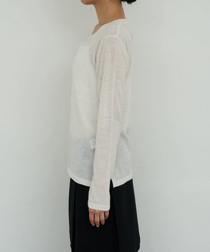 【HERITANOVUM】輕薄羊毛圓領針織衫