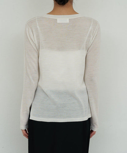 【HERITANOVUM】輕薄羊毛圓領針織衫