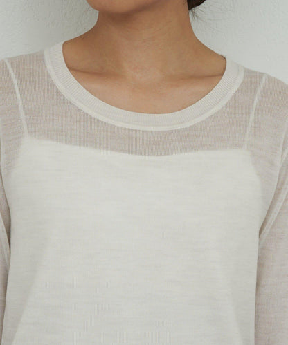 【HERITANOVUM】輕薄羊毛圓領針織衫