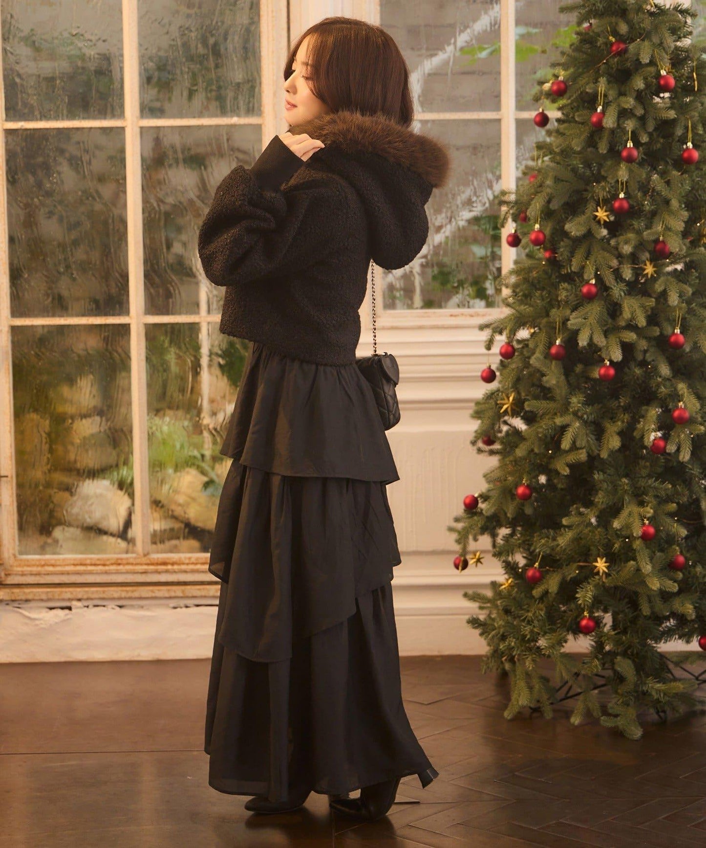 【Seemi.】寶石裝飾連衣裙