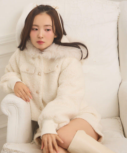 【Seemi.】仿皮草連帽衛衣