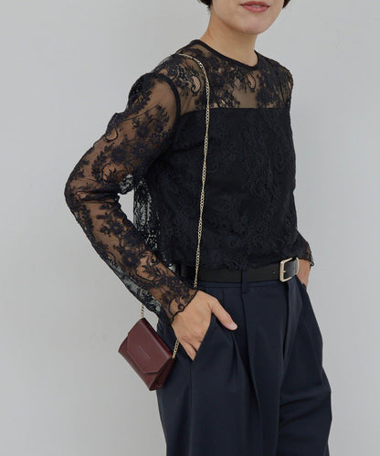 層疊蕾絲襯衫
