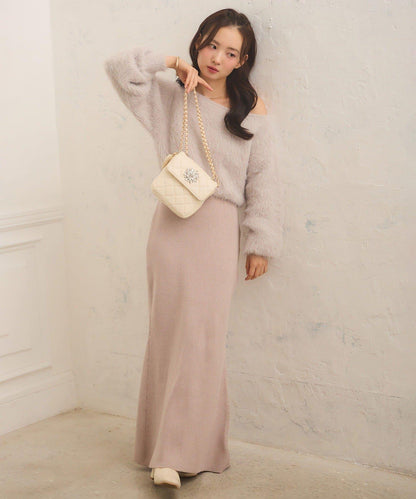 【Seemi.】拼接針織連衣裙