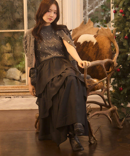 【Seemi.】寶石裝飾連衣裙