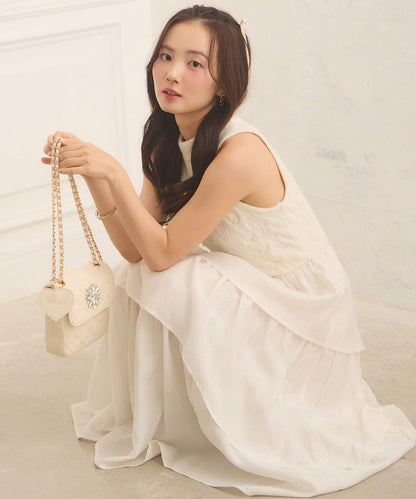 【Seemi.】寶石裝飾連衣裙