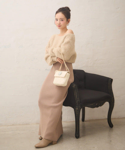 【Seemi.】拼接針織連衣裙