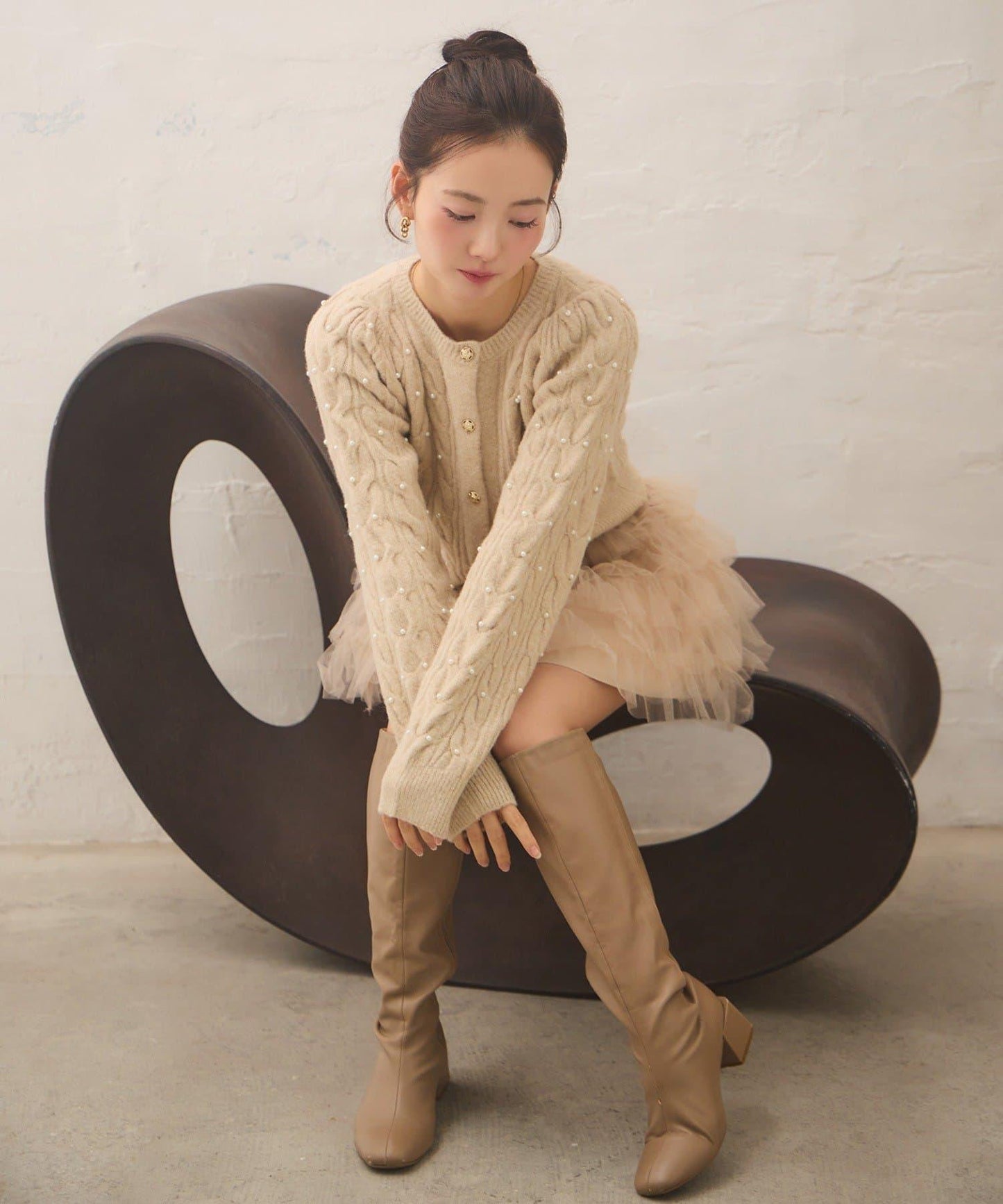 【Seemi.】寶石裝飾針織衫