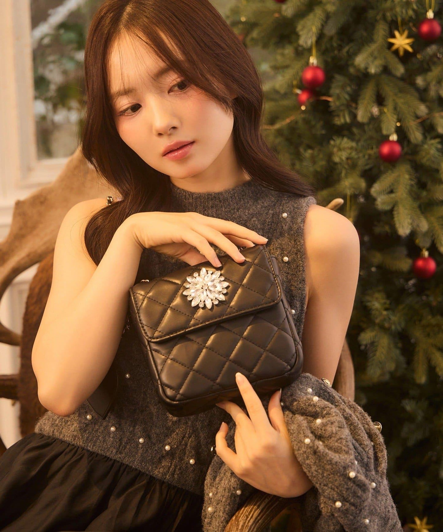 【Seemi.】菱格絎縫迷你包