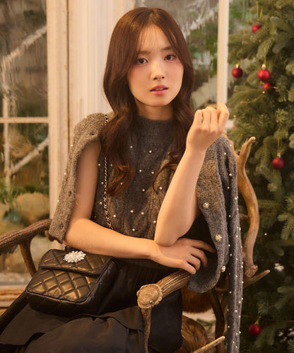 【Seemi.】寶石裝飾連衣裙