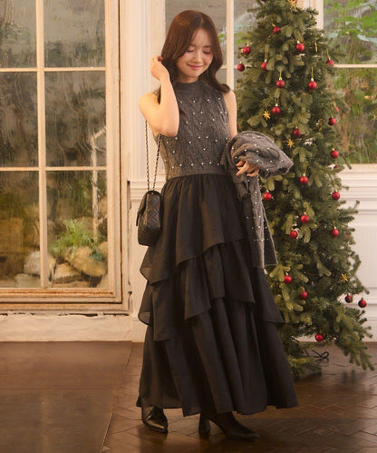 【Seemi.】寶石裝飾連衣裙