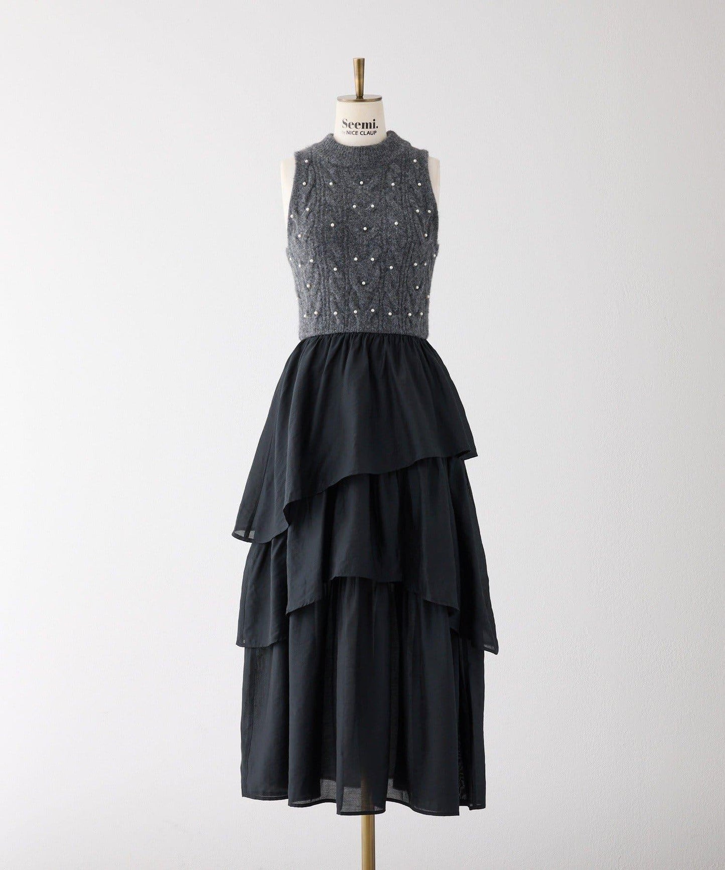 【Seemi.】寶石裝飾連衣裙