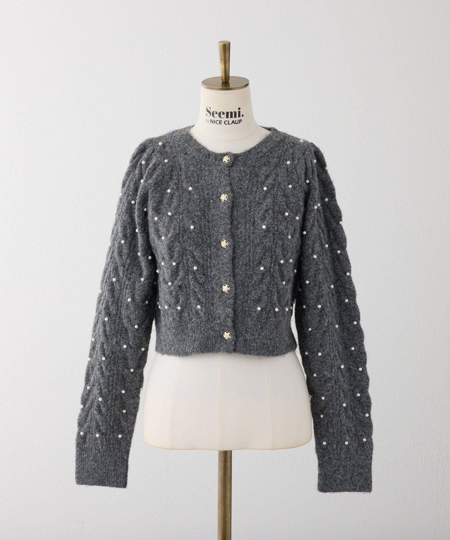 【Seemi.】寶石裝飾針織衫