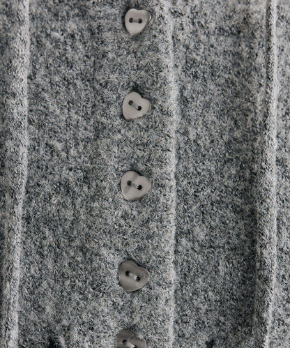 提花連帽針織衫