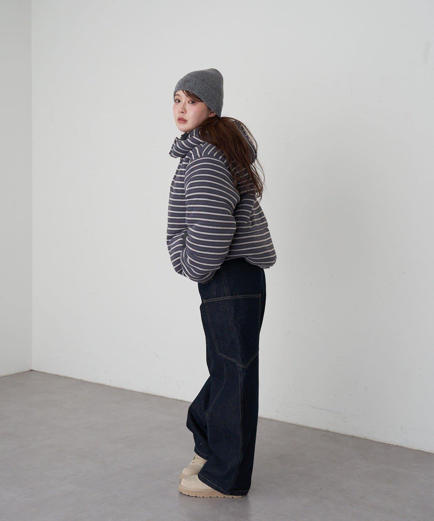 剪裁標誌羽絨服