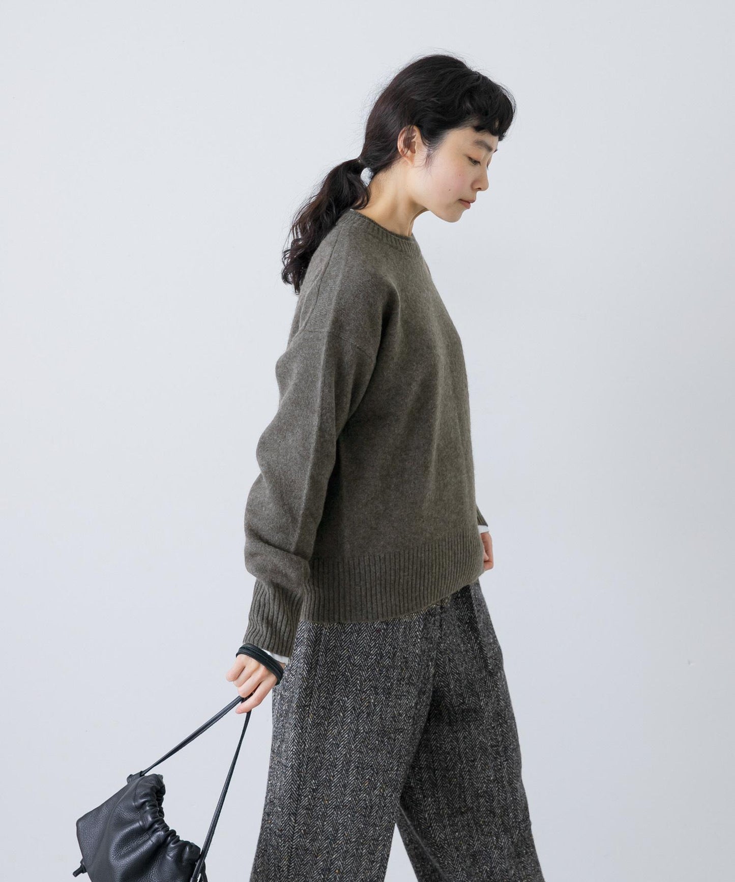 TICCA 羊駝絨圓領套頭衫