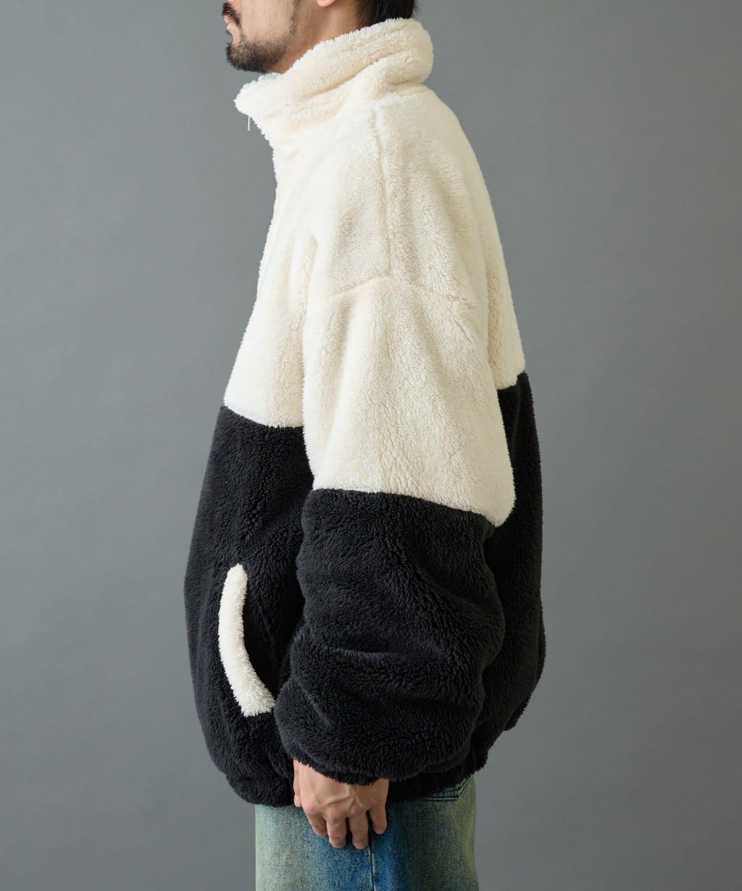 【復刻】長絨抓絨加大立領夾克