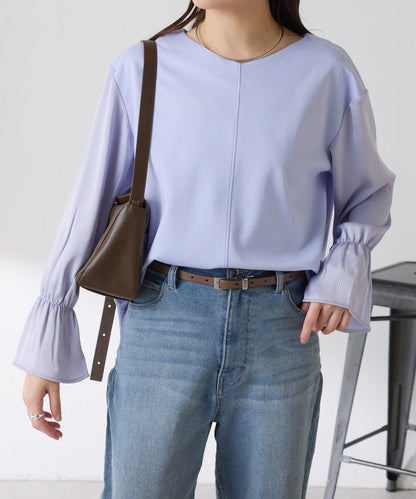 拼接袖套頭衫