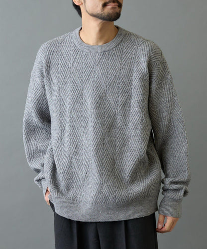 瓷磚圖案針織套頭衫