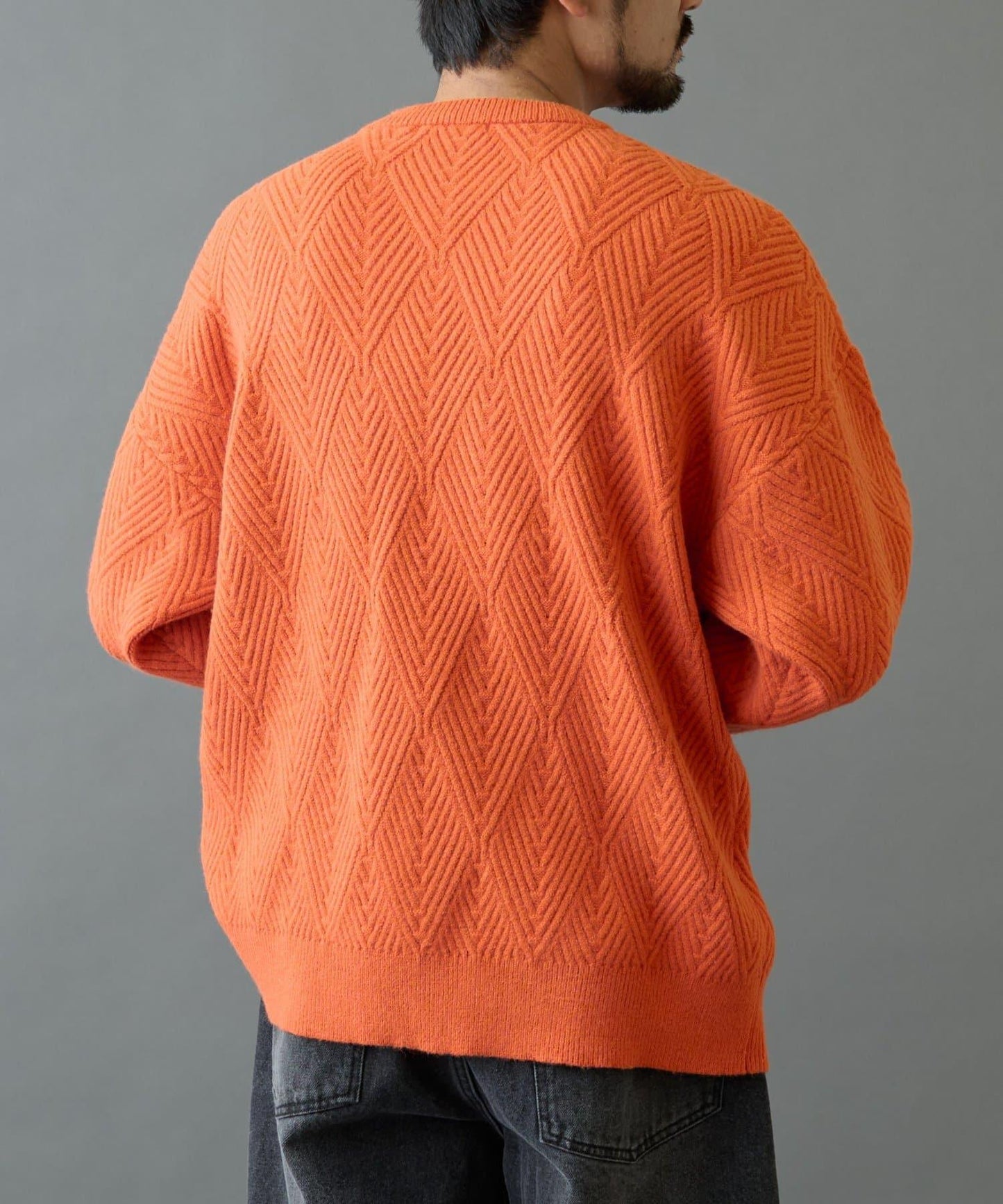 瓷磚圖案針織套頭衫