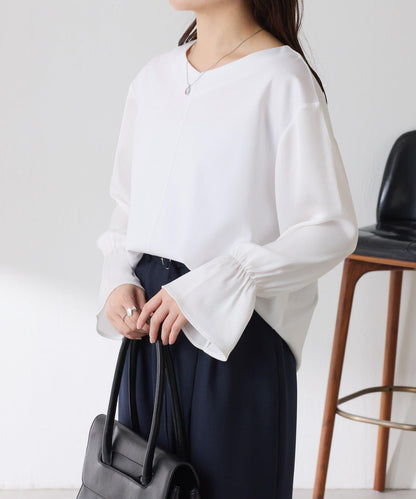 拼接袖套頭衫