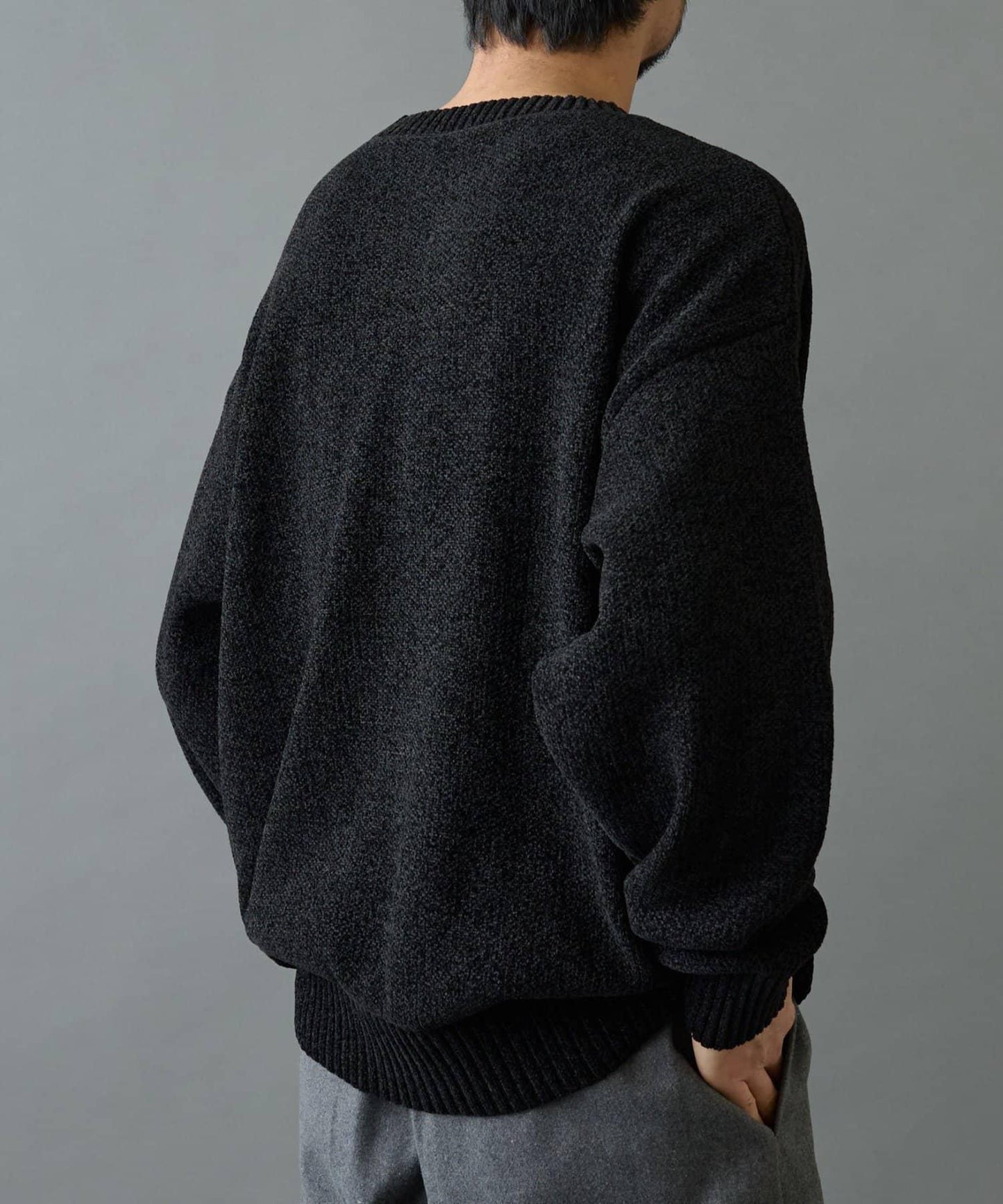 毛圈織標誌針織套頭衫