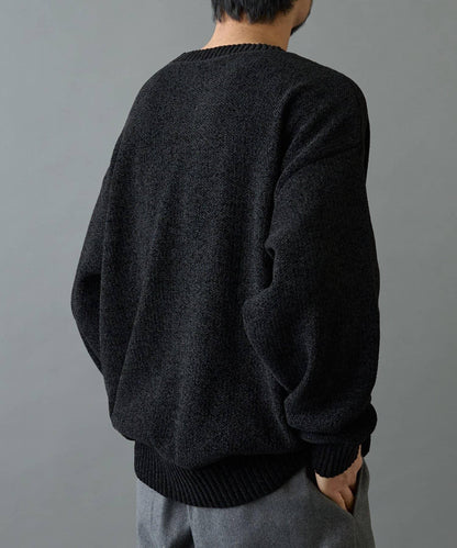 毛圈織標誌針織套頭衫