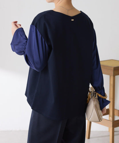 拼接袖套頭衫