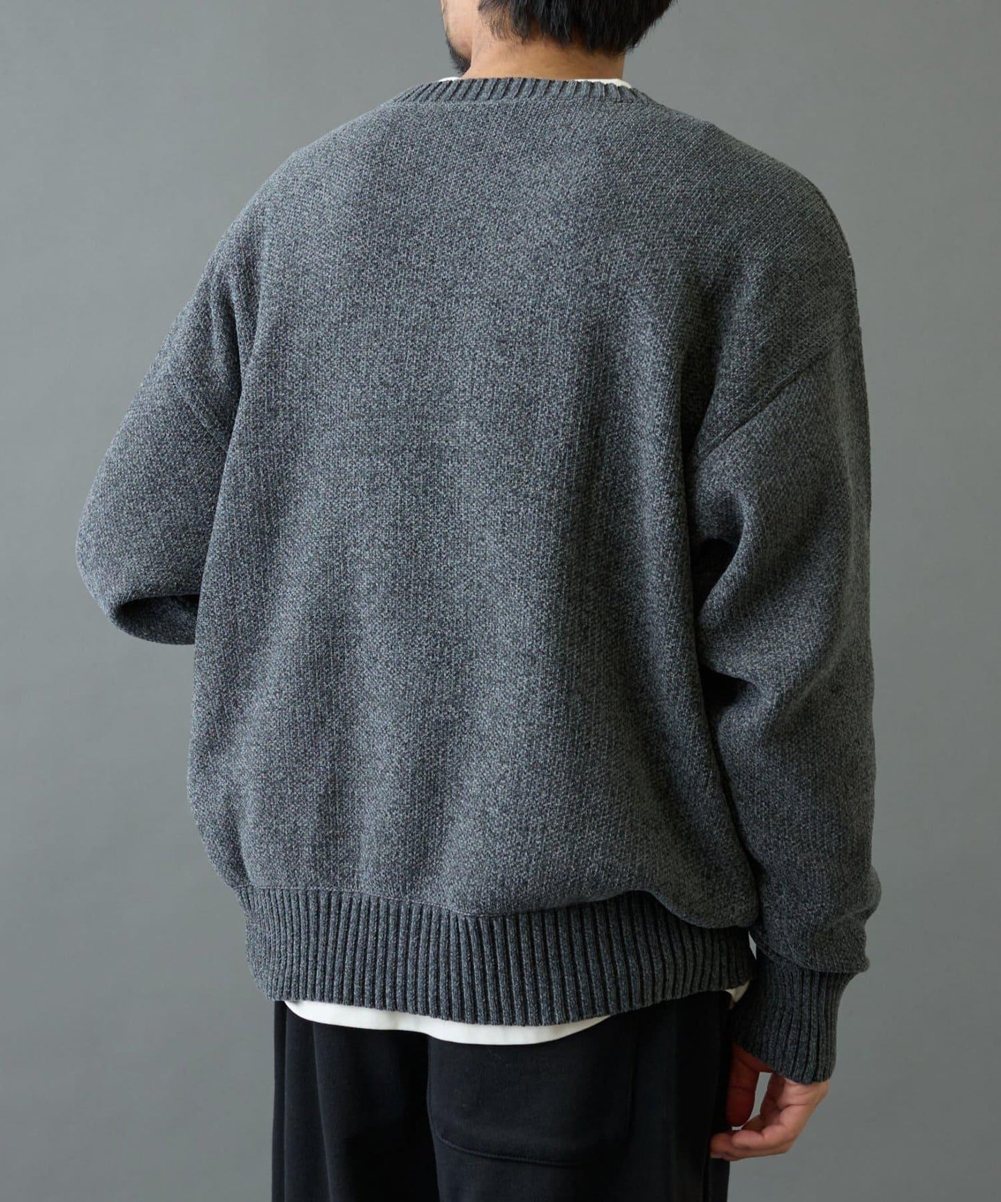 毛圈織標誌針織套頭衫