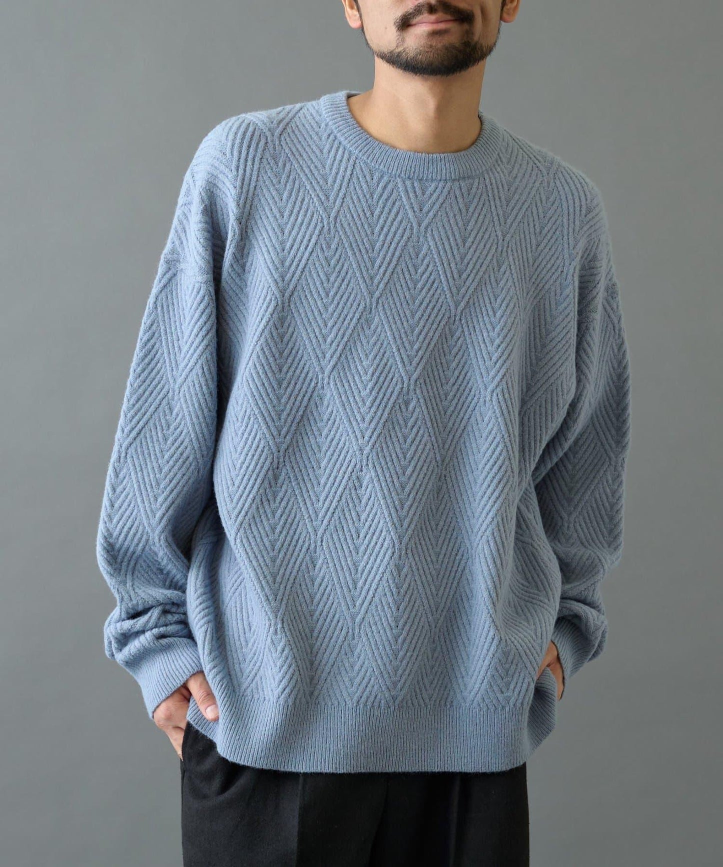 瓷磚圖案針織套頭衫