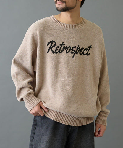 毛圈織標誌針織套頭衫