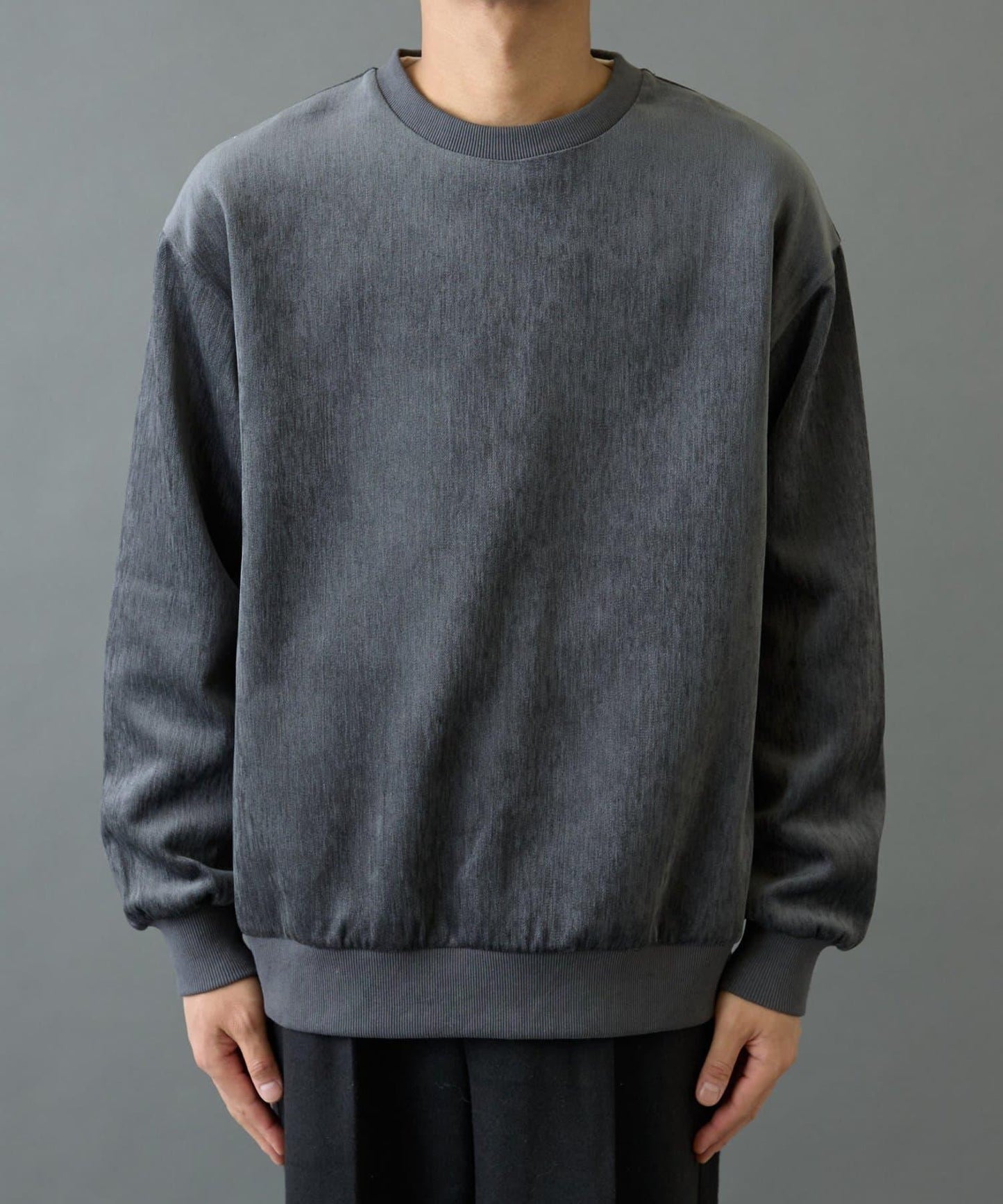 漸變色毛圈圓領套頭衫