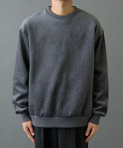 漸變色毛圈圓領套頭衫