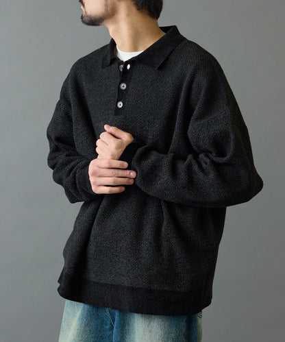 燈芯絨針織POLO衫