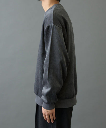 漸變色毛圈圓領套頭衫