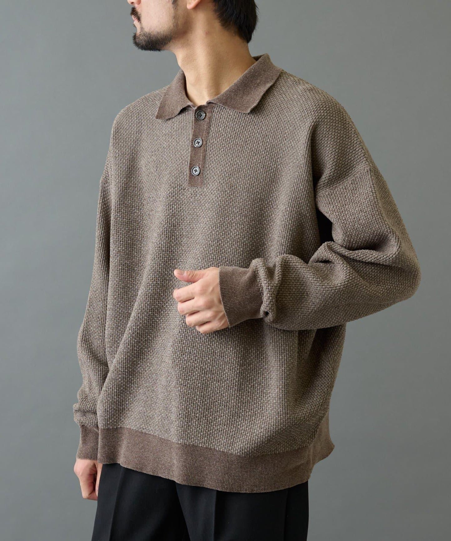 燈芯絨針織POLO衫