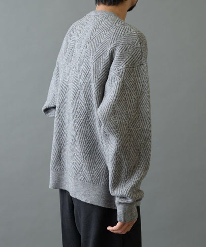 瓷磚圖案針織套頭衫