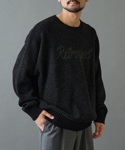 毛圈織標誌針織套頭衫