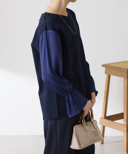 拼接袖套頭衫