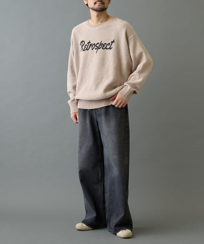 毛圈織標誌針織套頭衫