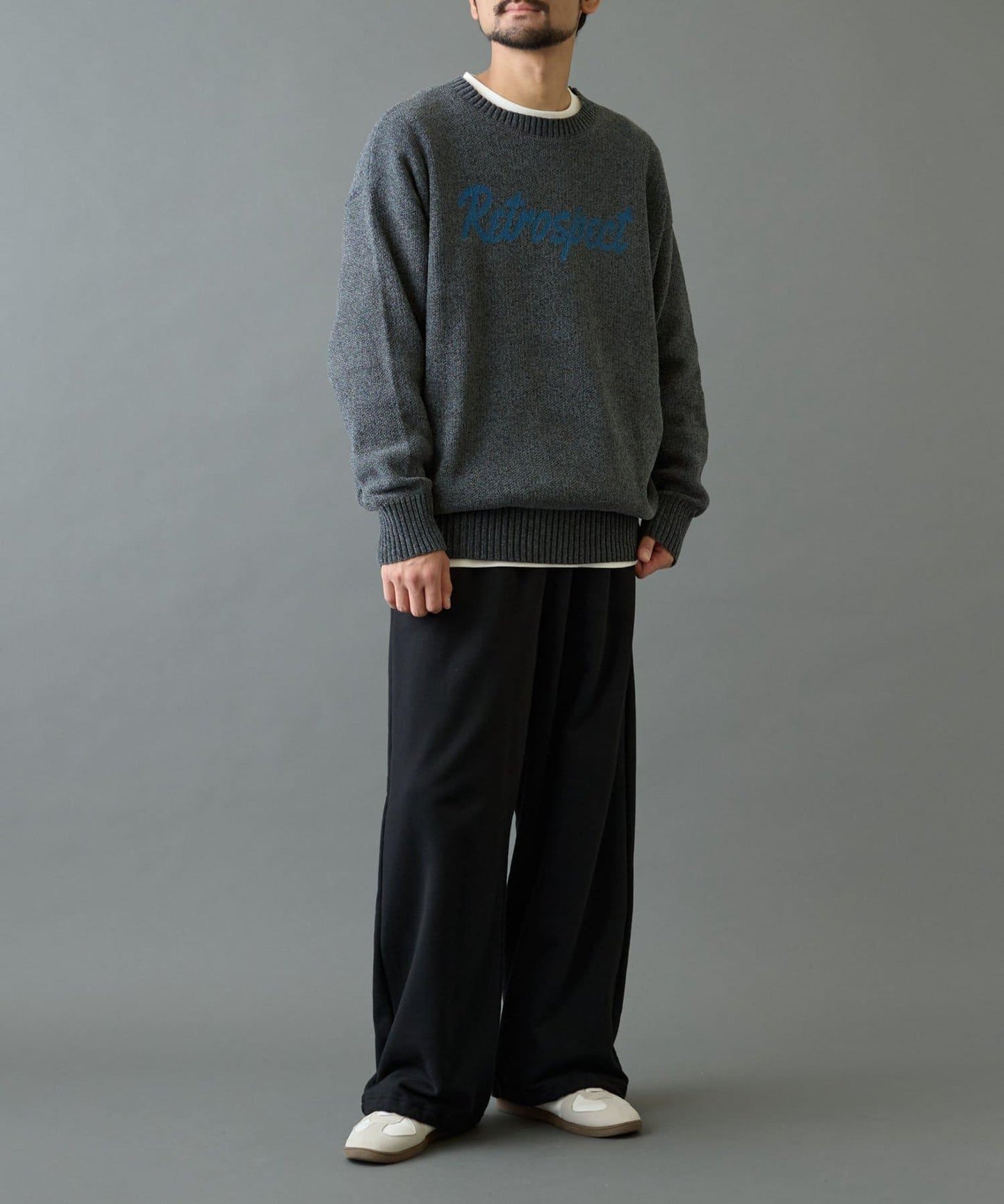 毛圈織標誌針織套頭衫